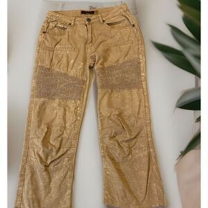 Denim & Rivets Flex Movement  Tan Moto Pants‎ Men's 30 Cropped